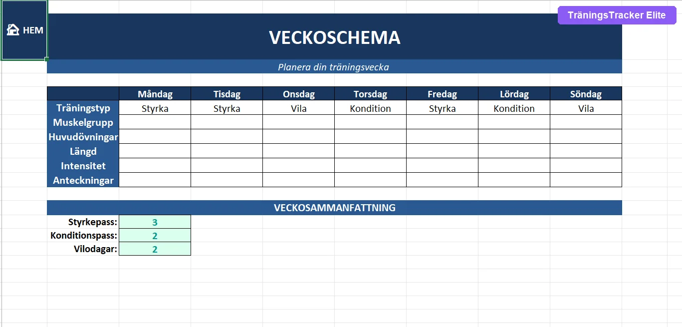Veckoschema